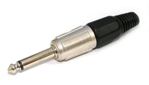6.3mm Audio Plug Mono Lock Type Black